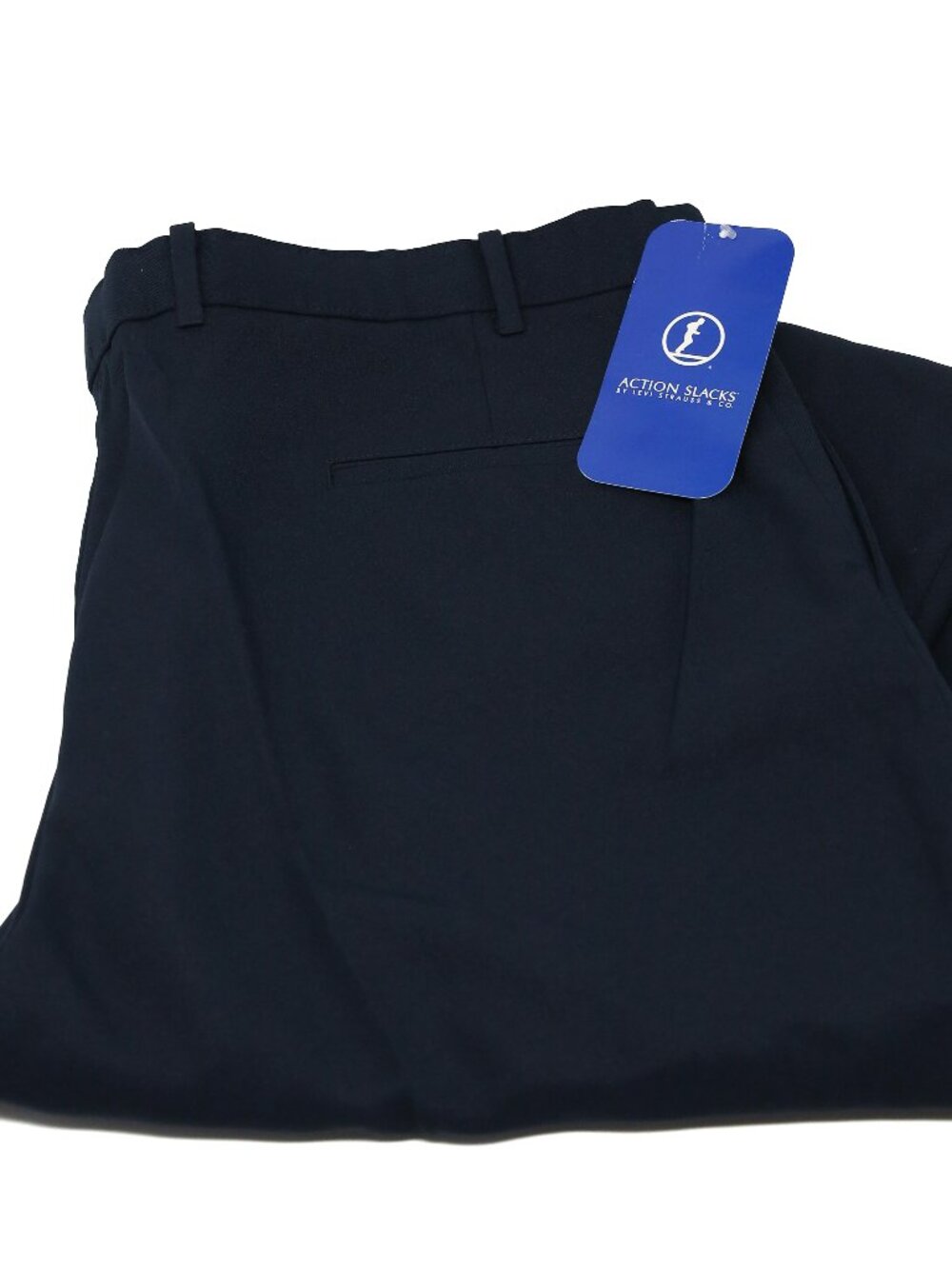 Vintage NWT Levis Men's Action Slacks Levi Strauss Pants Navy Blue 42x30 Stretch